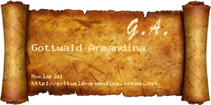 Gottwald Armandina névjegykártya